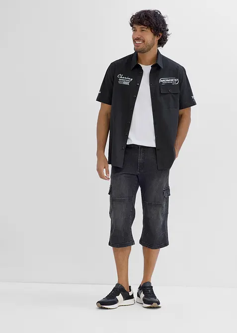 Jean cargo 3/4 regular droit, bonprix