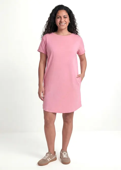 Lot de 2 robes T-shirt l&eacute;g&egrave;res en coton flamm&eacute;, bonprix