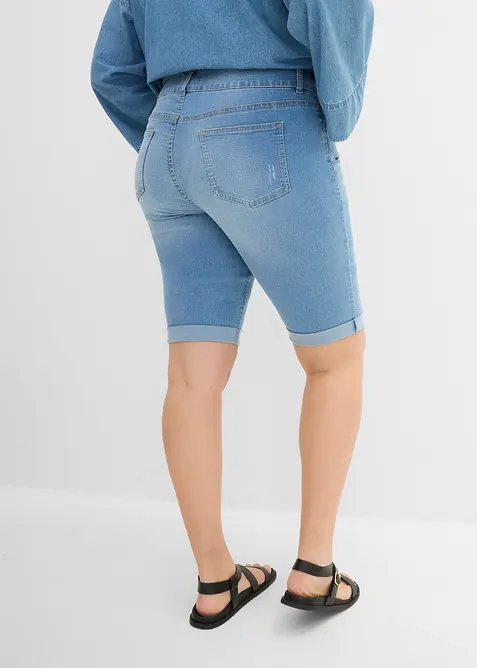 Bermuda en jean, taille mi-haute, bonprix