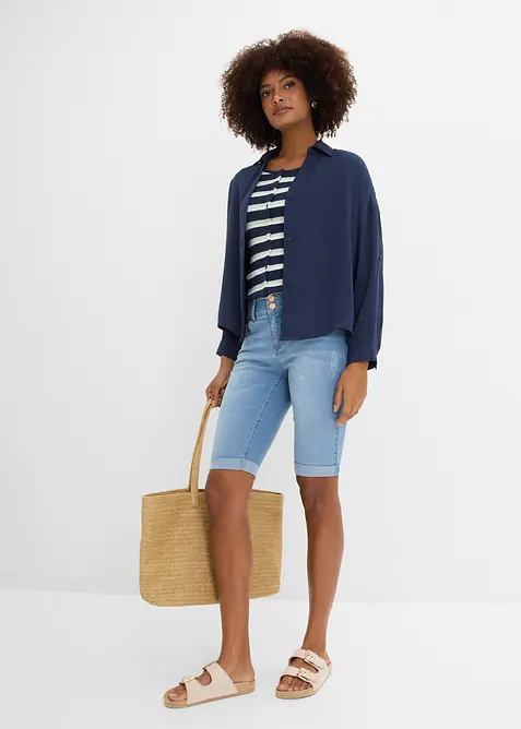 Jeans Bermuda Mid Waist, bonprix