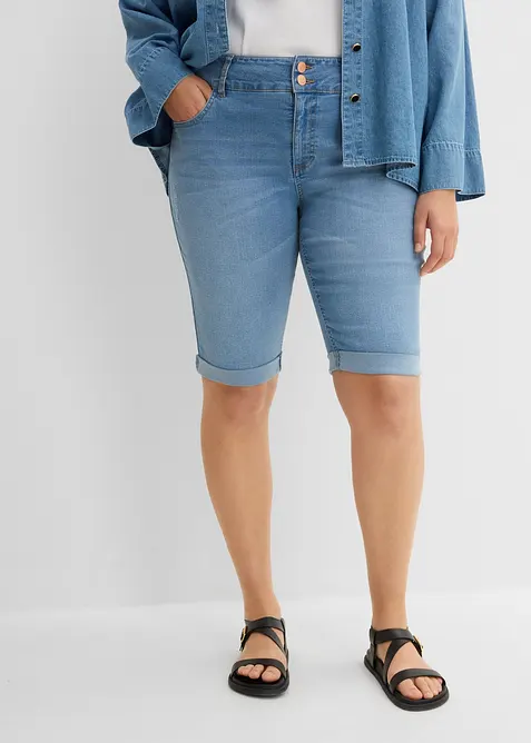 Bermuda en jean, taille mi-haute, bonprix
