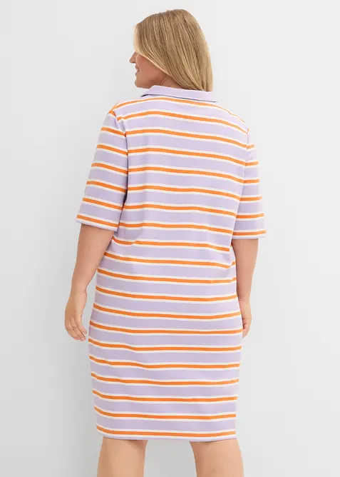 Robe longueur genou &agrave; col polo, bonprix