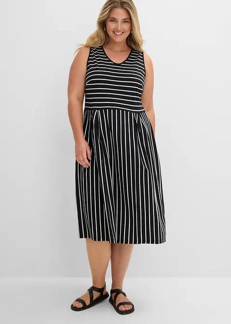 Robe midi en jersey coton, bonprix