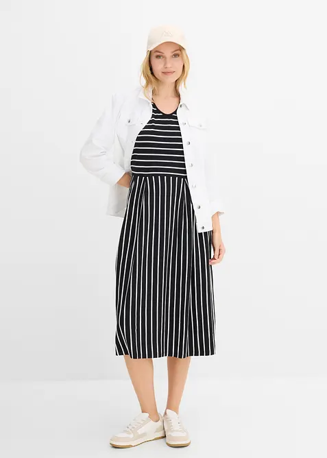 Robe midi en jersey coton, bonprix