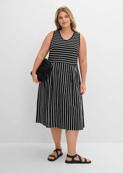 Robe midi en jersey coton, bonprix