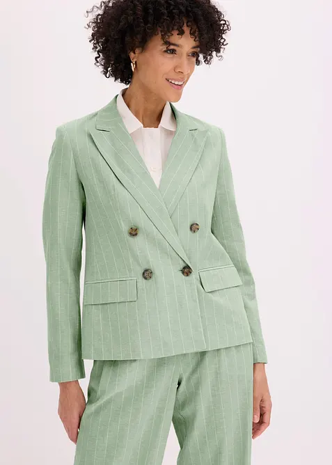Blazer en lin majoritaire, bonprix