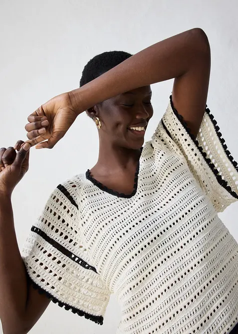 Pull ajour&eacute;, bonprix