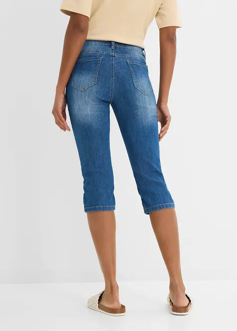 Slim Jeans, Mid Waist, Capri, bonprix