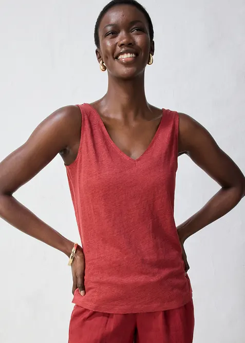 Tanktop aus reinem Leinen, bonprix