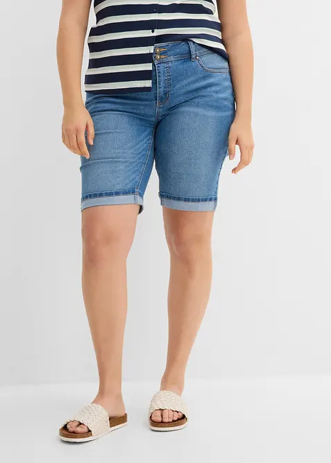 Bermuda en jean, taille mi-haute, bonprix