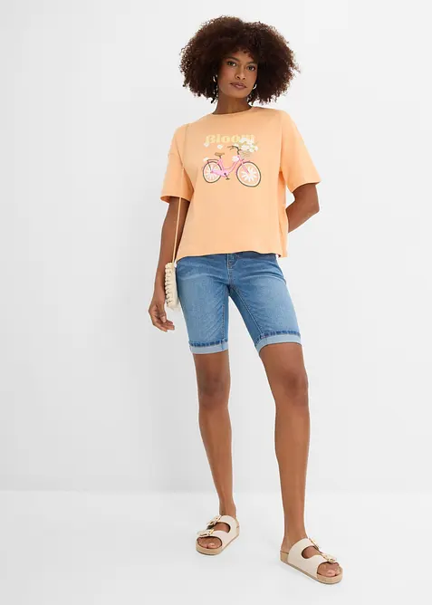 Jeans Bermuda Mid Waist, bonprix
