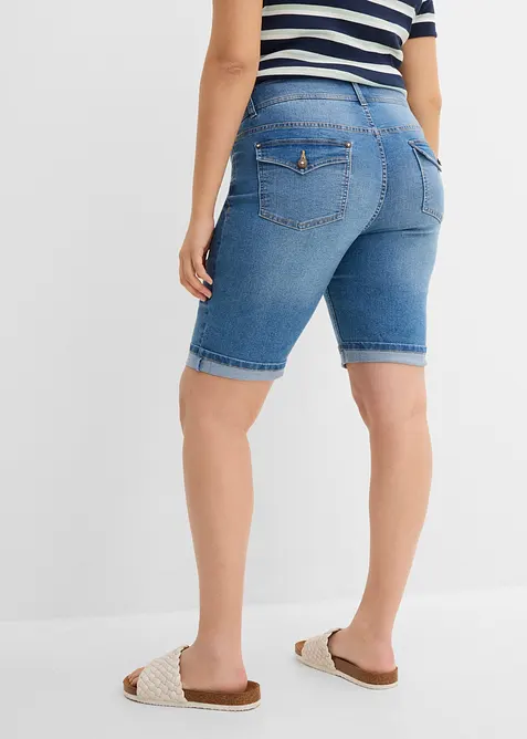 Bermuda en jean, taille mi-haute, bonprix