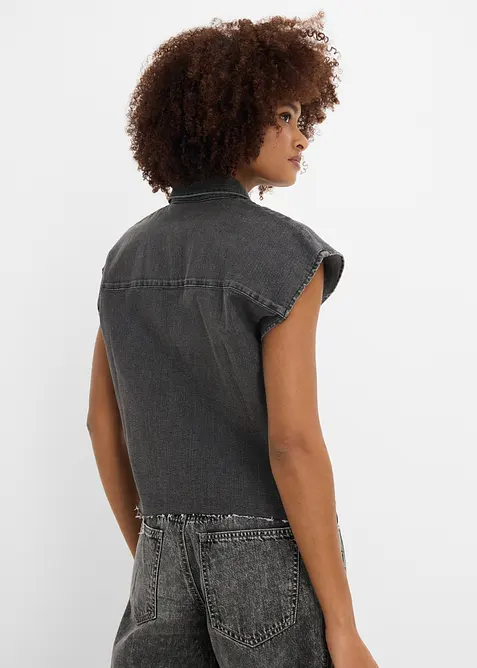 Kurze Boxy-Jeansbluse, bonprix