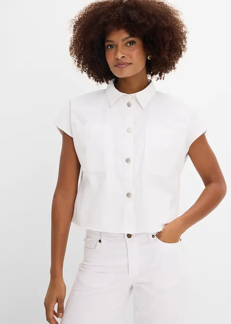 Kurze Boxy-Jeansbluse, bonprix