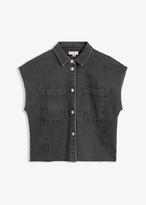 Kurze Boxy-Jeansbluse, bonprix