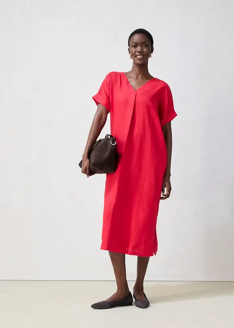 Kaftan-Kleid aus reinem Leinen, bonprix