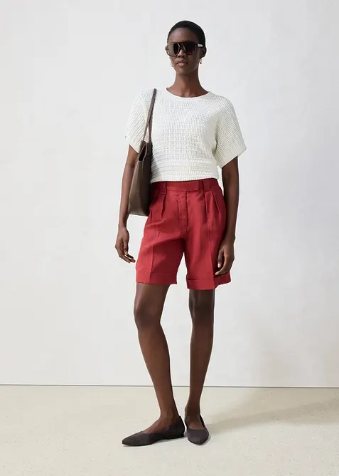 Bermudashorts aus reinem Leinen, bonprix