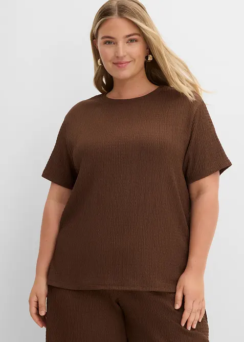 Shirt aus Borkencrepe, bonprix