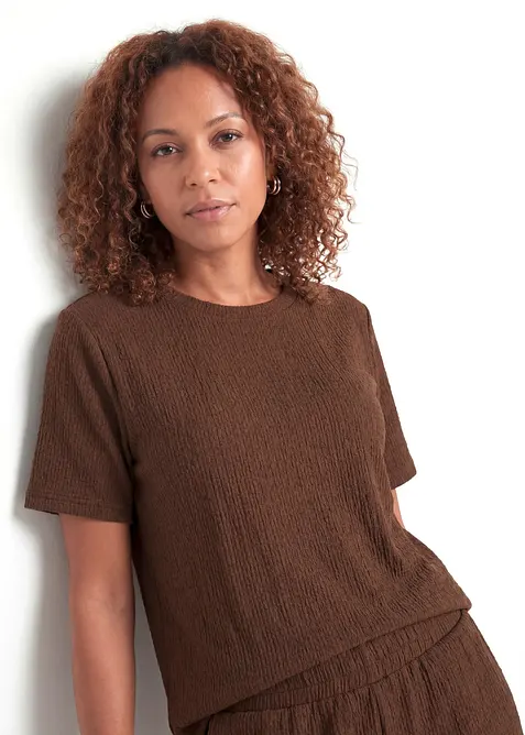 Shirt aus Borkencrepe, bonprix