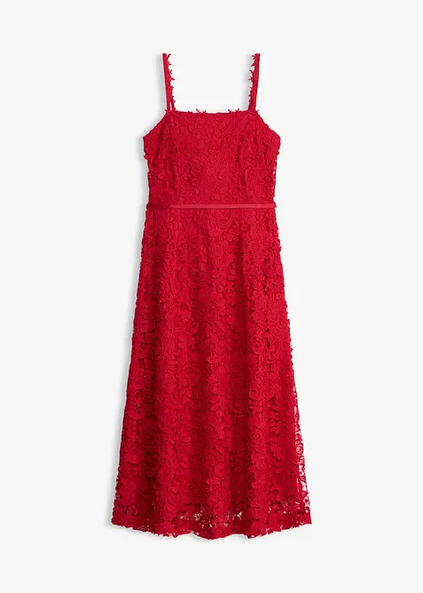 Spitzenkleid mit dekorierten Tr&auml;gern, bonprix