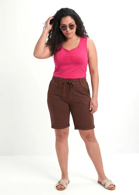 Lot de 2 tops en coton extensible, bonprix