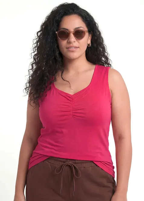 Lot de 2 tops en coton extensible, bonprix