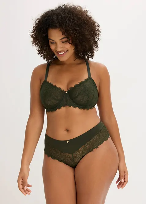 Soutien-gorge semi-rembourr&eacute; &agrave; armatures et dentelle, bonprix