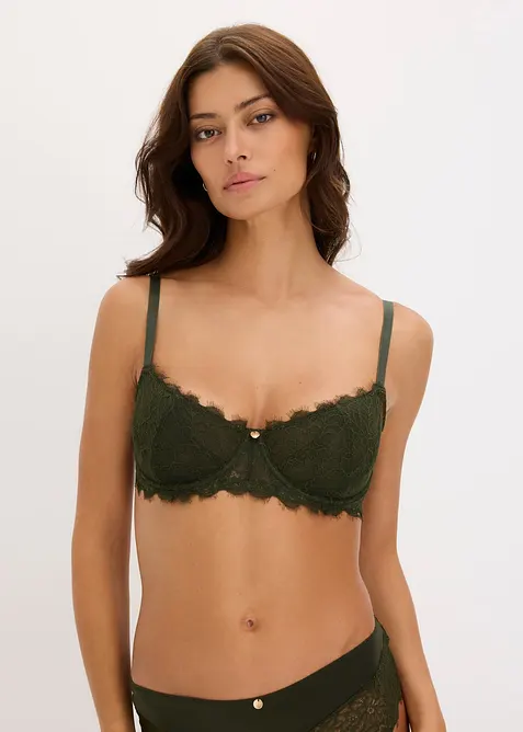 Soutien-gorge semi-rembourr&eacute; &agrave; armatures et dentelle, bonprix