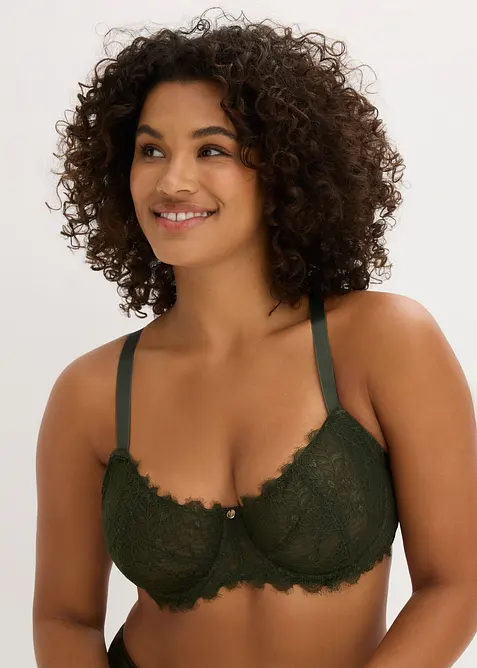 Soutien-gorge semi-rembourr&eacute; &agrave; armatures et dentelle, bonprix