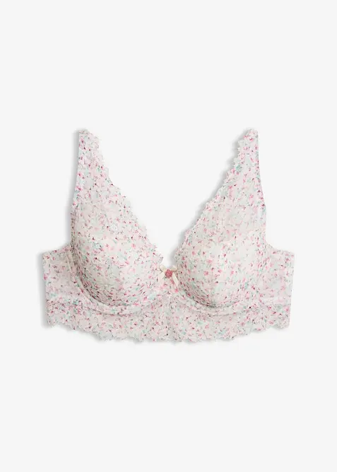 Soutien-gorge &agrave; coques en dentelle &agrave; imprim&eacute; floral, bonprix
