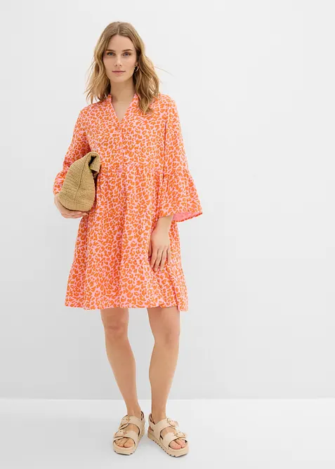Tunika-Kleid aus luftigem Musselin, bonprix