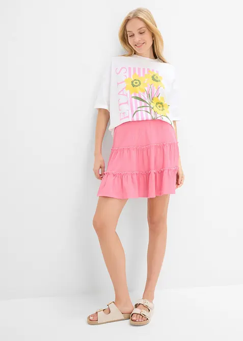 Mini-jupe 100% coton, bonprix