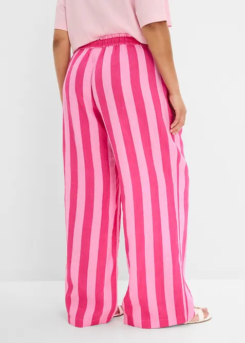 Pantalon taille &eacute;lastiqu&eacute;e en gaze de coton, bonprix