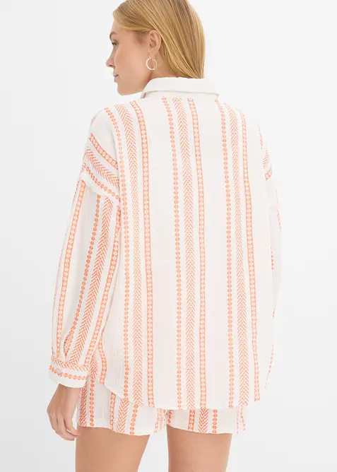 Hemdbluse aus luftigem Musselin, bonprix