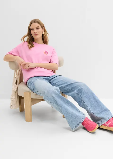 Oversize-Shirt aus reiner Bio-Baumwolle, bonprix