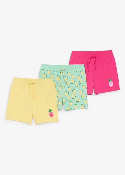 Jersey-Shorts aus reiner Bio-Baumwolle (3er Pack), bonprix