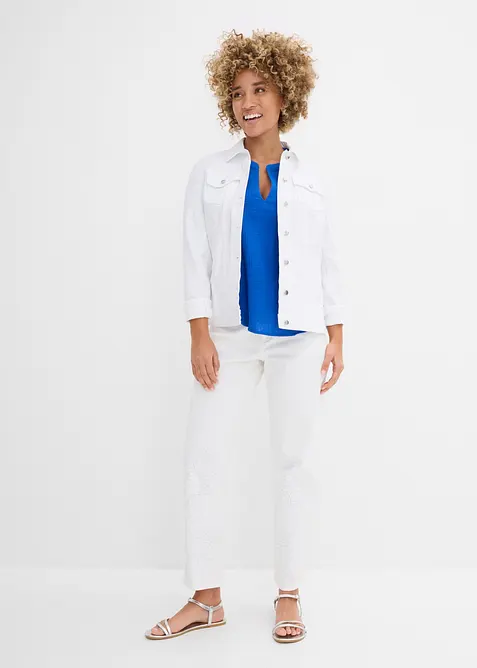 Pantalon barrel &agrave; taille &eacute;lastiqu&eacute;e, bonprix