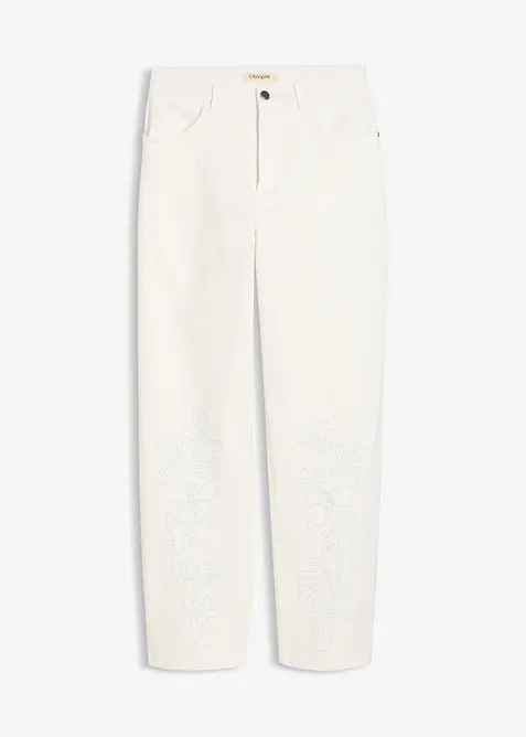 Pantalon barrel &agrave; taille &eacute;lastiqu&eacute;e, bonprix