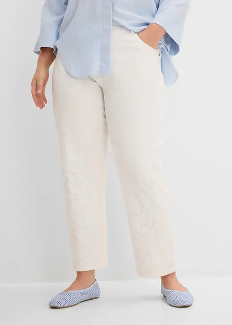 Pantalon barrel &agrave; taille &eacute;lastiqu&eacute;e, bonprix