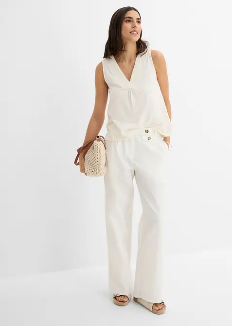Top en coton brod&eacute;, bonprix