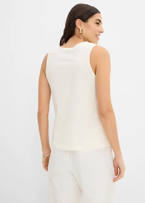 Top en coton brod&eacute;, bonprix