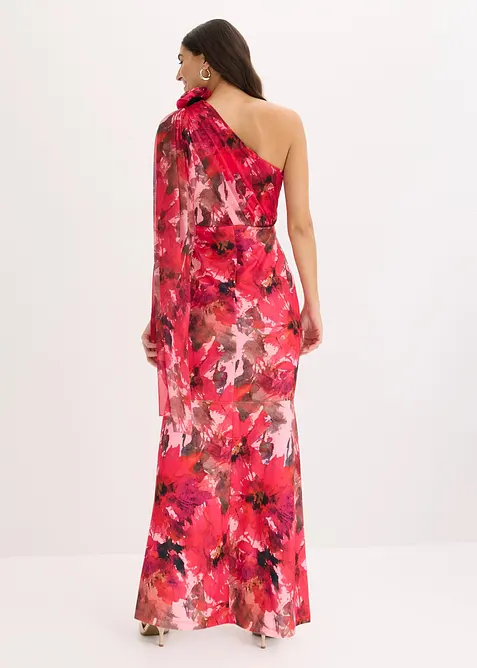 Robe de soir&eacute;e une &eacute;paule avec application de fleur, bonprix
