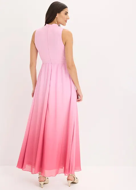 Chiffonkleid mit Kragen und Taillen-Einsatz, bonprix