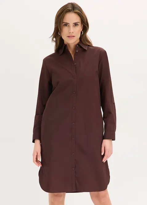 Hemdblusenkleid aus Baumwoll-Popeline, bonprix