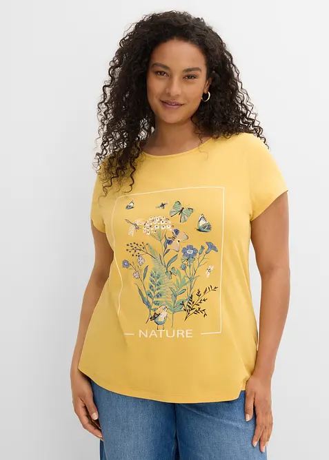 T-shirt coton avec imprim&eacute;, bonprix