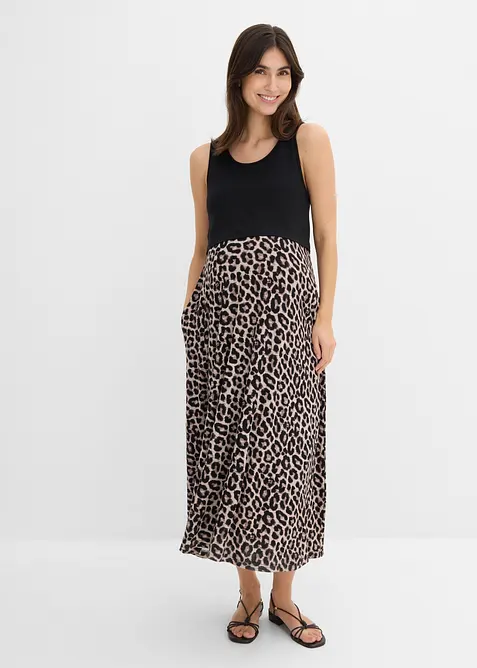 2-in-1 Maxi- Umstandskleid mit Stillfunktion, bonprix