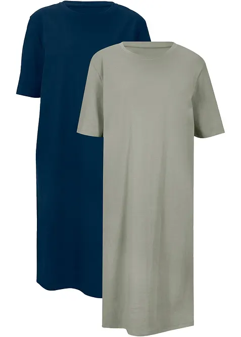 Lot de 2 robes T-shirt, bonprix