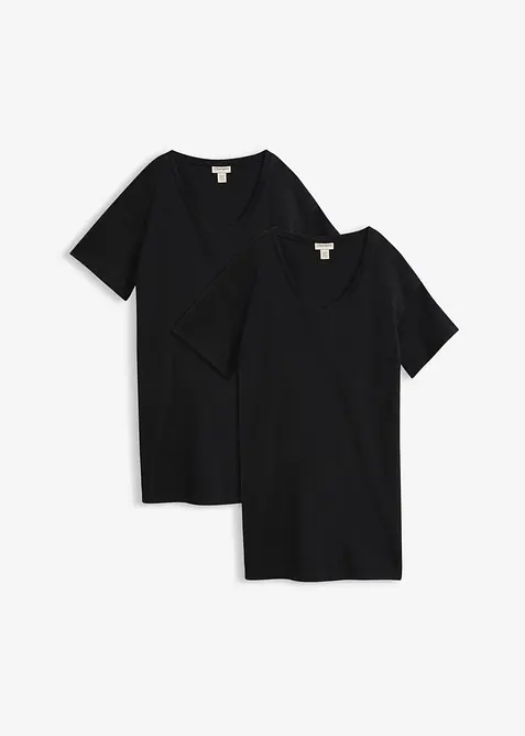 Oversize-Kleid mit aus reiner Baumwolle (2er Pack), bonprix