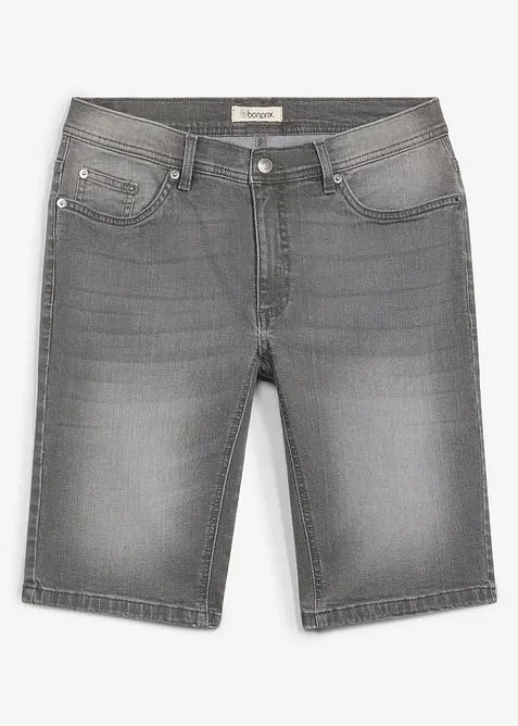Bermuda en jean extensible avec entrejambe renforc&eacute;, regular, bonprix