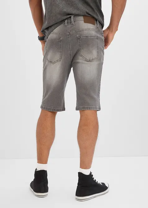 Bermuda en jean extensible avec entrejambe renforc&eacute;, regular, bonprix